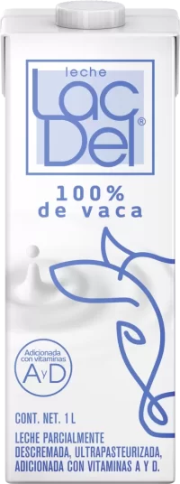 LECHE LACDEL®<br>CON MENOS GRASA